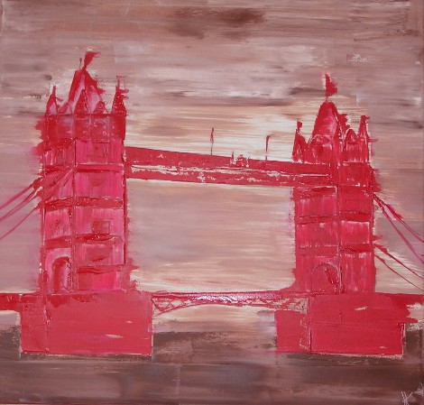 Tower Bridge 80x80cm Öl